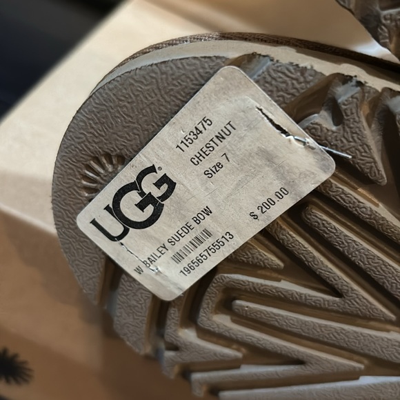 UGG BAILEY SUEDE BOW BOOTS IN CHESTNUT SZ 7, 8 NEW IN BOX - Picture 11 of 15